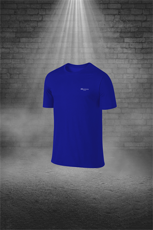 Büyük Beden Erkek Mavi Günlük Sporcu Tişört ve Şort Takımı 4XL-10XL - M1